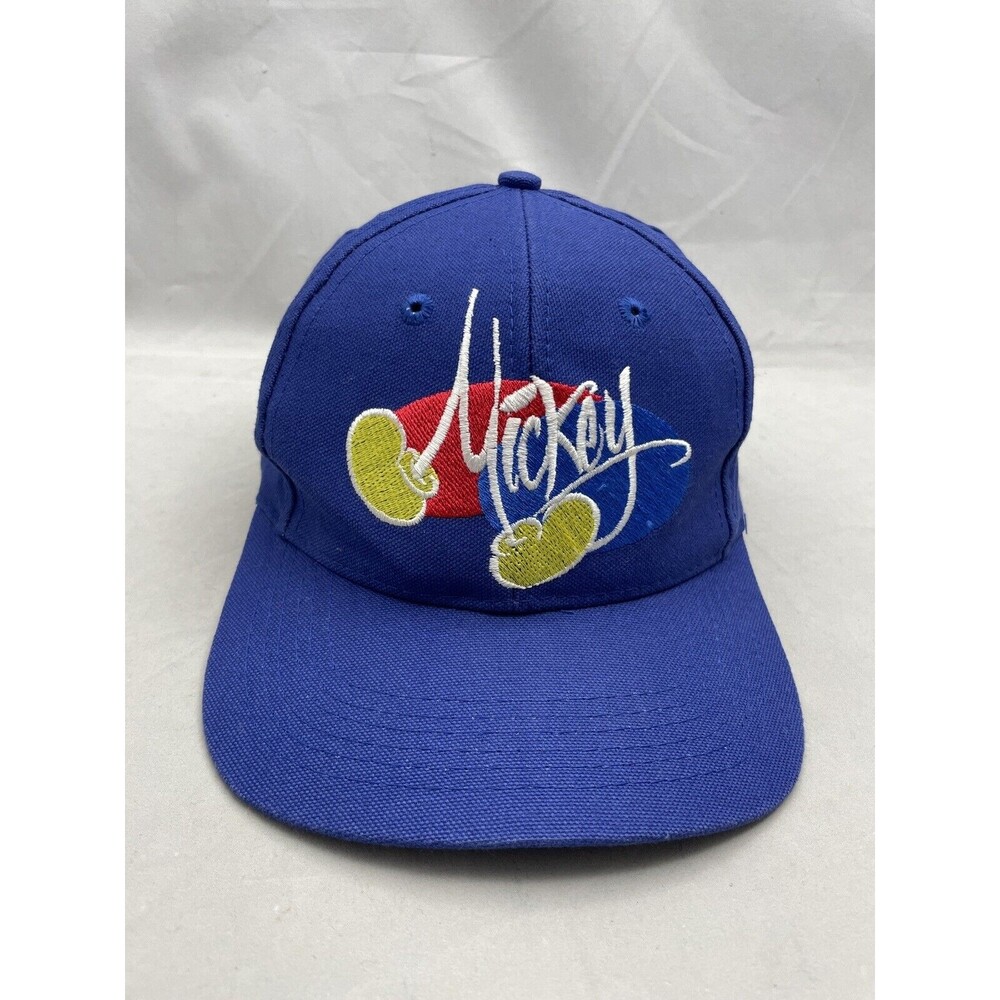 Mickey Inc Vintage Embroidered Snapback Baseball Cap Mouse 90's Cotton Hat Blue